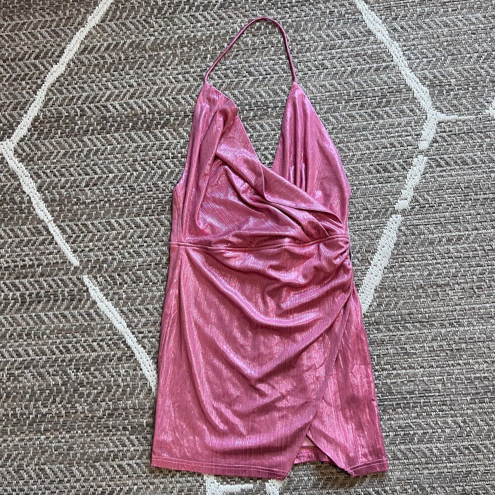 superdown Pink Halter Mini Dress